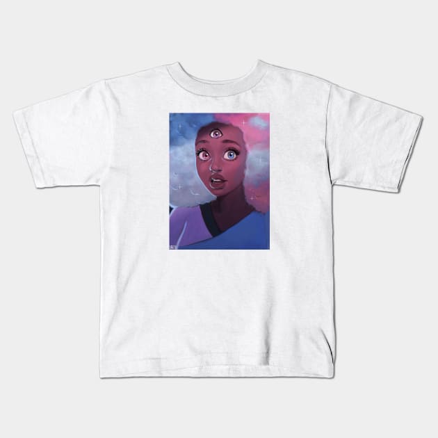 Cotton Candy Garnet Kids T-Shirt by VactuART